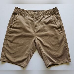 Men's Free World Brown Walking Shorts Size 30 4 Pocket Belt Loops